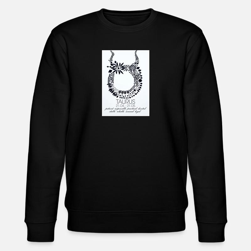 Ornement floral du Taureau - Sweat bio CHANGER Stanley/Stella Unisexe - noir