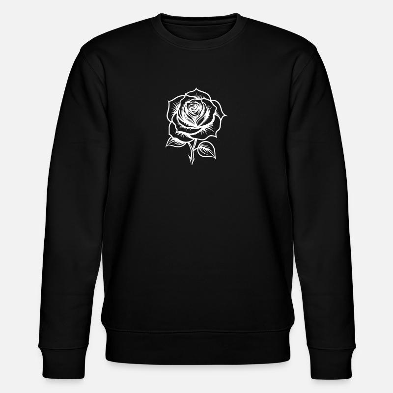 Fleur de rose Amour - Sweat bio CHANGER Stanley/Stella Unisexe - noir