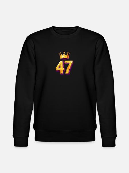 47 Number Jersey Crown - Stanley/Stella CHANGER Unisex Organic Sweatshirt - black