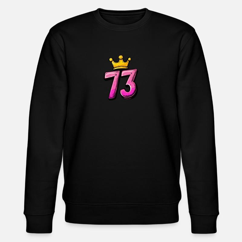 73 Number Jersey Crown - Stanley/Stella CHANGER Unisex Organic Sweatshirt - black