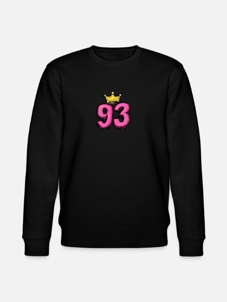 93 Number Jersey Crown - Stanley/Stella CHANGER Unisex Organic Sweatshirt - black