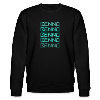 Geschenk für Benno - Stanley/Stella Unisex Bio-Sweatshirt CHANGER  - Schwarz - Vorne - Nik (191cm) & Marisol (170cm)