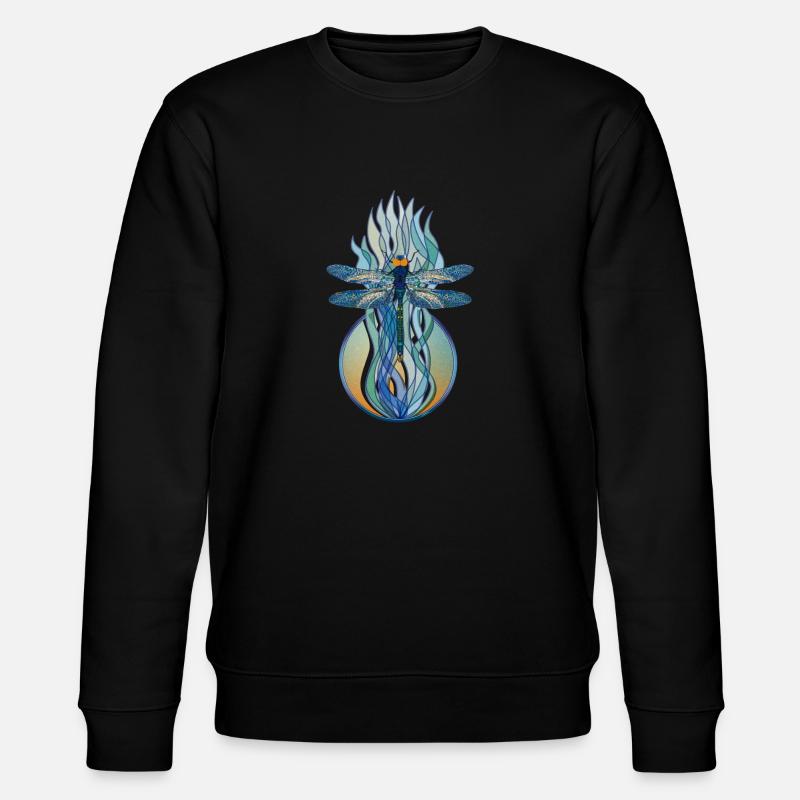 Libelle Jugendstil - Stanley/Stella Unisex Bio-Sweatshirt CHANGER  - Schwarz