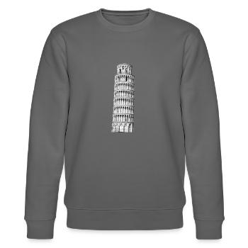Schiefe Turm von Pisa - Stanley/Stella Unisex Bio-Sweatshirt CHANGER  - Burgunderrot - Vorne - Nik (191cm) & Marisol (170cm)
