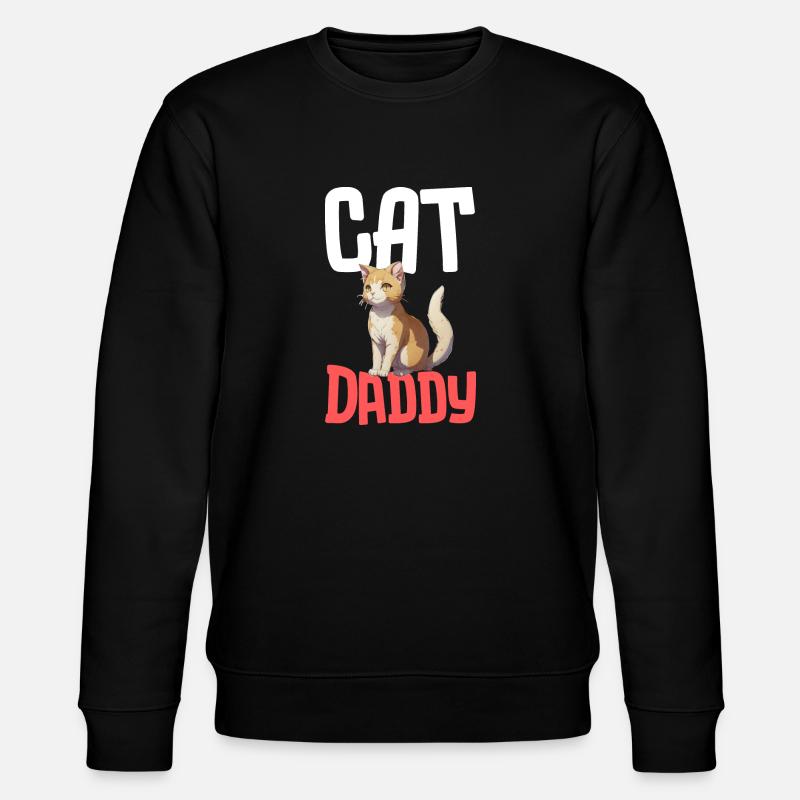 Daddy cat - Stanley/Stella CHANGER Unisex Organic Sweatshirt - black