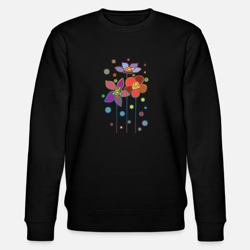 Blumen - Stanley/Stella Unisex Bio-Sweatshirt CHANGER  - Schwarz