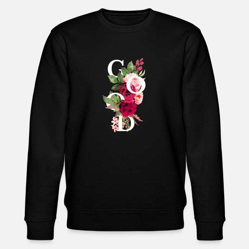 Gute Blumen - Stanley/Stella Unisex Bio-Sweatshirt CHANGER  - Schwarz