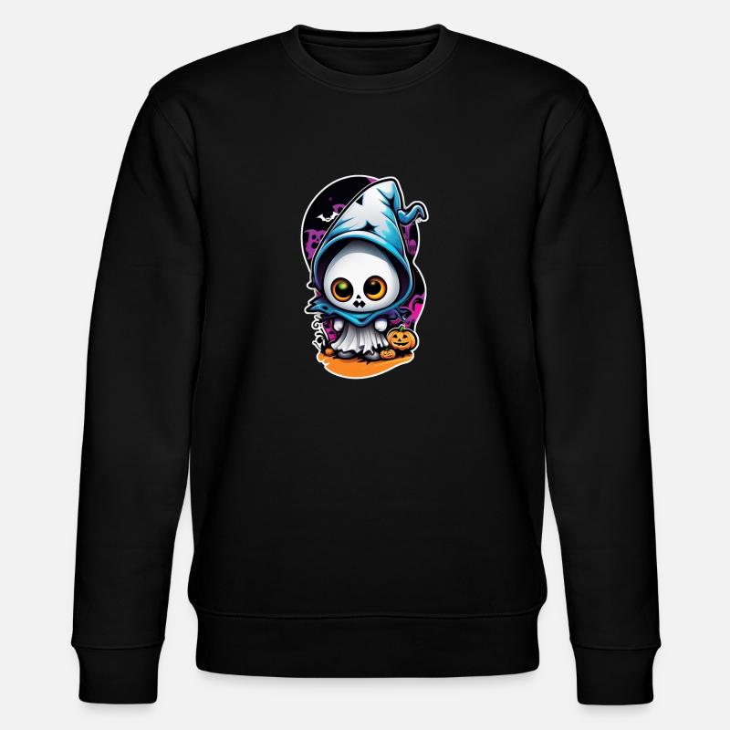 Halloween- Monster und Geist - Stanley/Stella Unisex Bio-Sweatshirt CHANGER  - Schwarz