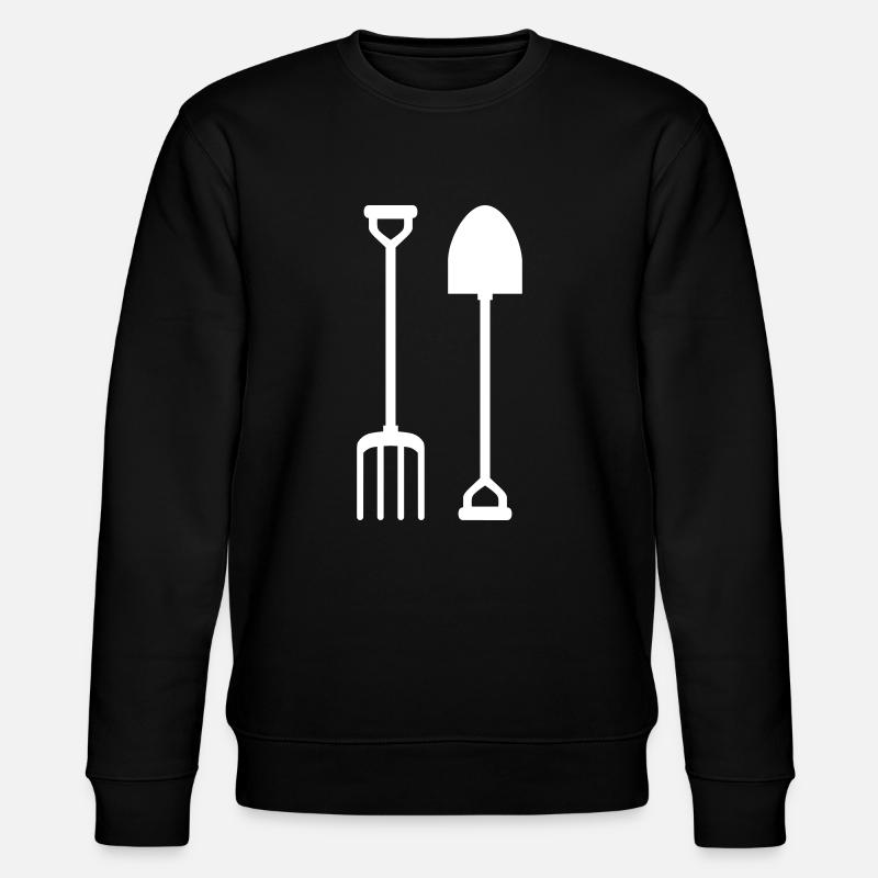 Mistgabel und Schaufel - Stanley/Stella Unisex Bio-Sweatshirt CHANGER  - Schwarz