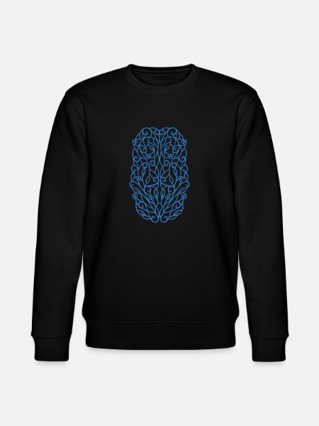 Blue stylish ornamental element - Stanley/Stella CHANGER Unisex Organic Sweatshirt - black