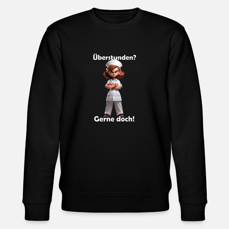 Überstunden - Stanley/Stella Unisex Bio-Sweatshirt CHANGER  - Schwarz