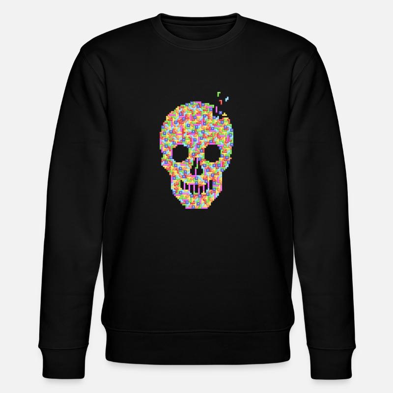 Schädel - ohne Umriss - Stanley/Stella Unisex Bio-Sweatshirt CHANGER  - Schwarz