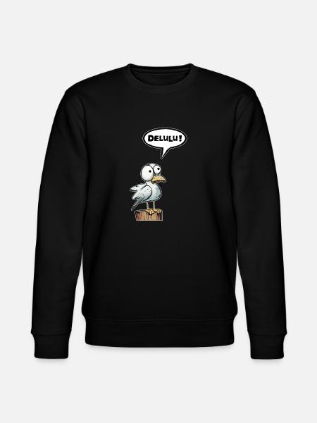 Seagull speech bubble Delulu - Stanley/Stella CHANGER Unisex Organic Sweatshirt - black
