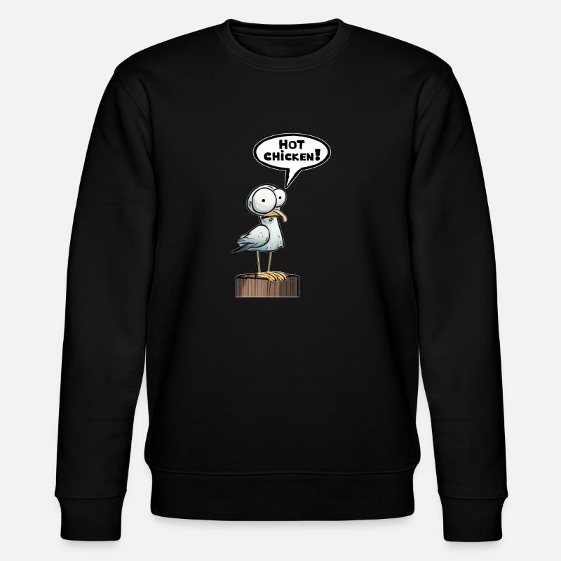 Möwe Sprechblase Hot Chicken - Stanley/Stella Unisex Bio-Sweatshirt CHANGER  - Schwarz
