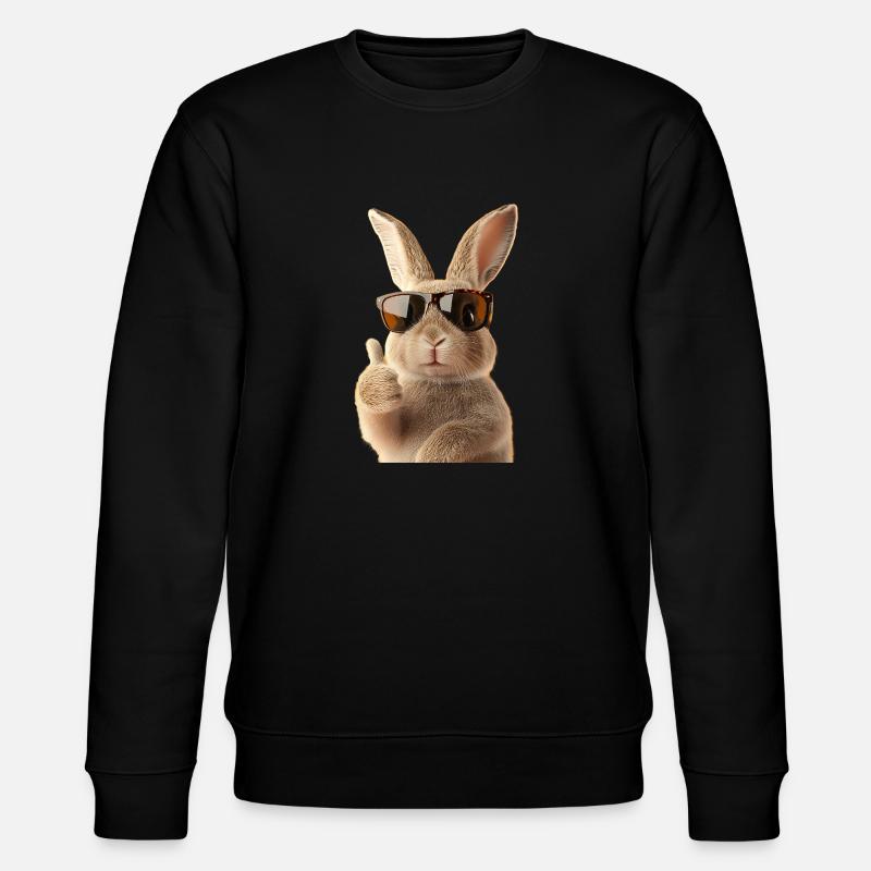 Lapin de Pâques mignon - Sweat bio CHANGER Stanley/Stella Unisexe - noir