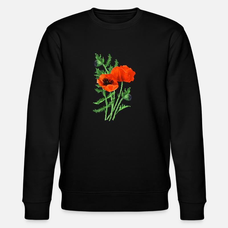 Blumen - Stanley/Stella Unisex Bio-Sweatshirt CHANGER  - Schwarz
