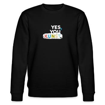 Yes, you kunst - Stanley/Stella Unisex Bio-Sweatshirt CHANGER  - Schwarz - Vorne - Nik (191cm) & Marisol (170cm)