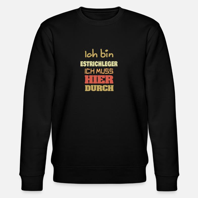 Screed layer as a profession - Stanley/Stella CHANGER Unisex Organic Sweatshirt - black