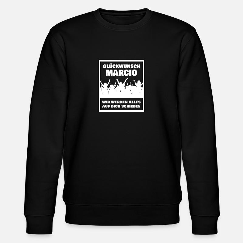First name Marcio - Stanley/Stella CHANGER Unisex Organic Sweatshirt - black