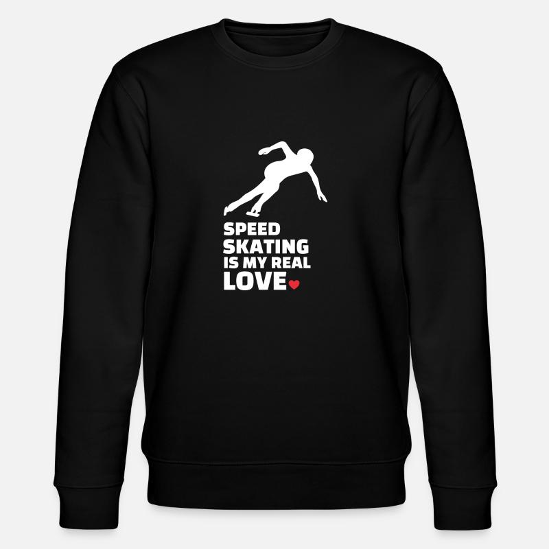 I love speed skating - Stanley/Stella CHANGER Unisex Organic Sweatshirt - black