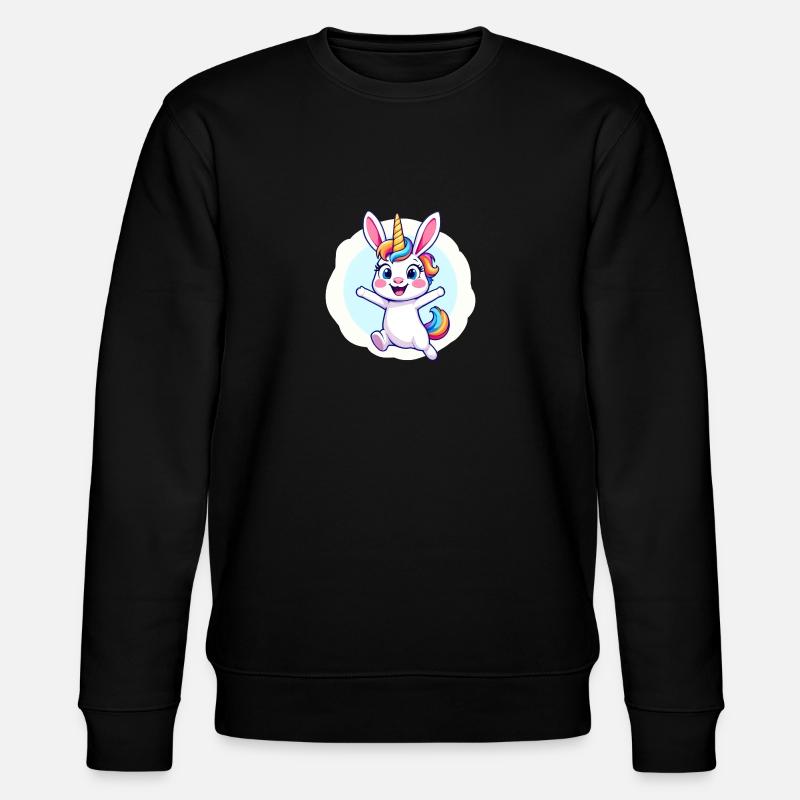 Einhornosterhase - Stanley/Stella Unisex Bio-Sweatshirt CHANGER  - Schwarz