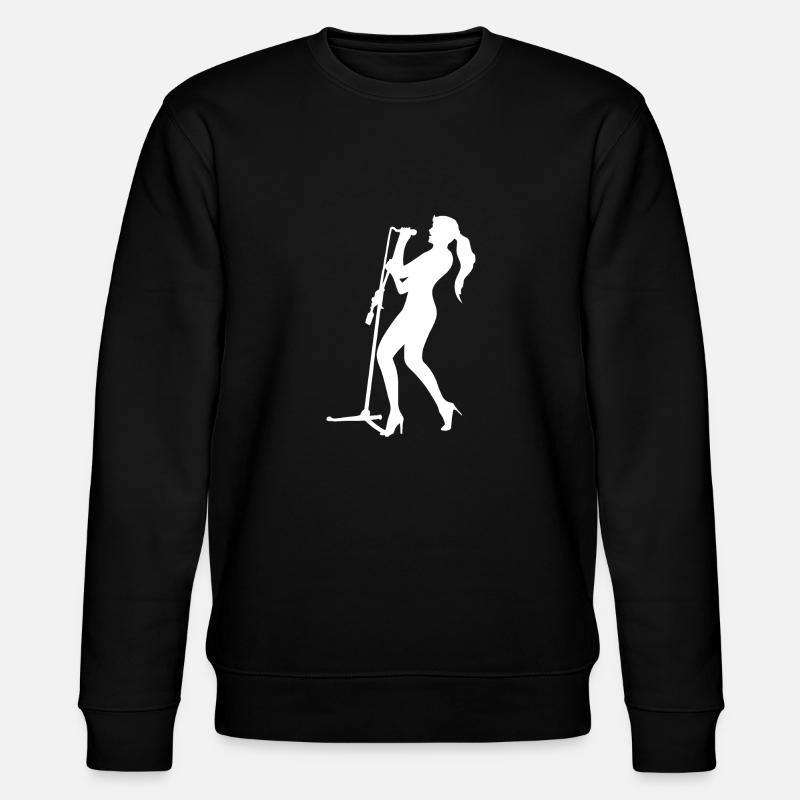 Sängerin am Mikrofon - Stanley/Stella Unisex Bio-Sweatshirt CHANGER - Schwarz