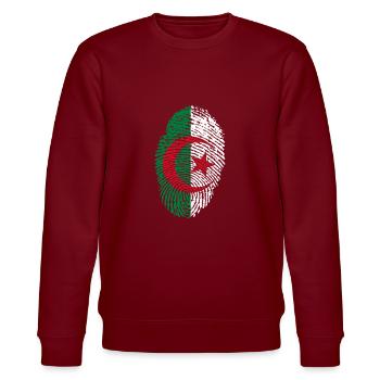 Algeria - Stanley/Stella CHANGER Unisex Organic Sweatshirt - burgundy - Front - Nik (191cm) & Marisol (170cm)