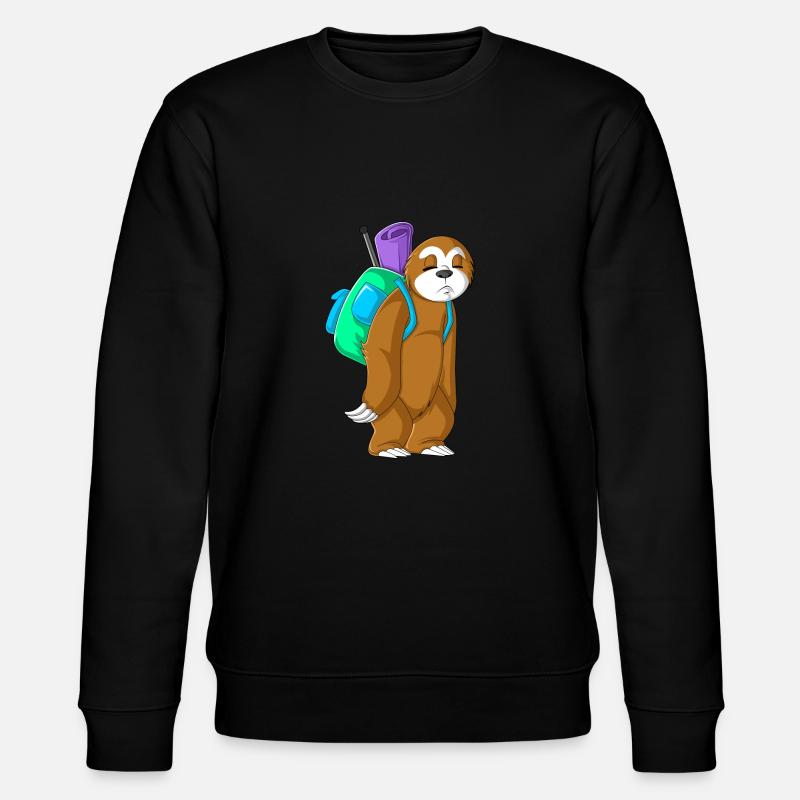 sloth camping - Stanley/Stella CHANGER Unisex Organic Sweatshirt - black