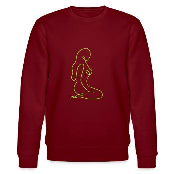 Dessin au trait silhouette féminine Visages féminins visage - Sweat bio CHANGER Stanley/Stella Unisexe - bordeaux - Devant - Nik (191cm) & Marisol (170cm)