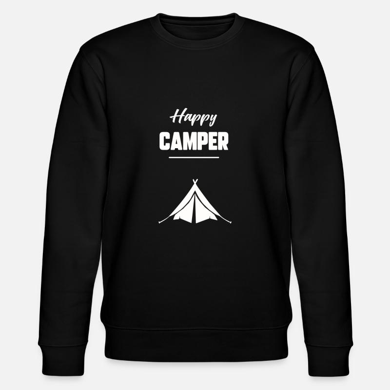 Glücklicher Camper - Stanley/Stella Unisex Bio-Sweatshirt CHANGER  - Schwarz