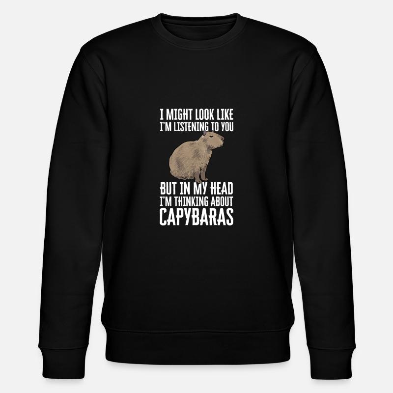 Capybara Nagetier - Stanley/Stella Unisex Bio-Sweatshirt CHANGER  - Schwarz