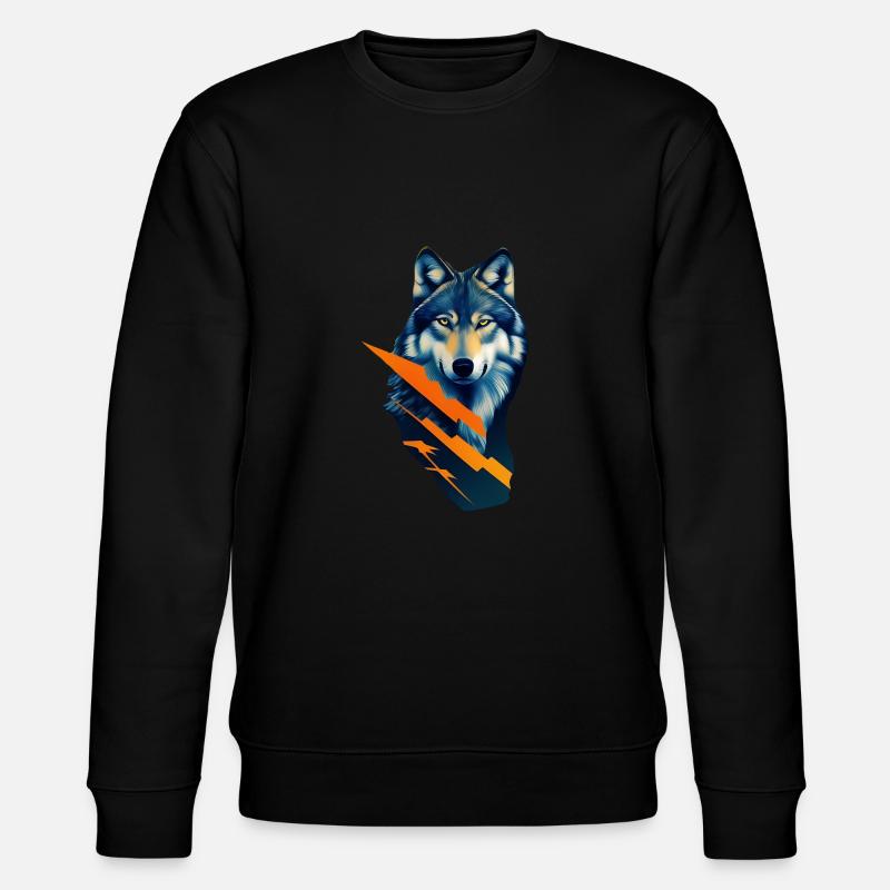 Wolf - Stanley/Stella Unisex Bio-Sweatshirt CHANGER  - Schwarz