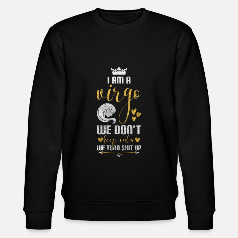 Sternzeichen August Astrologie - Stanley/Stella Unisex Bio-Sweatshirt CHANGER  - Schwarz