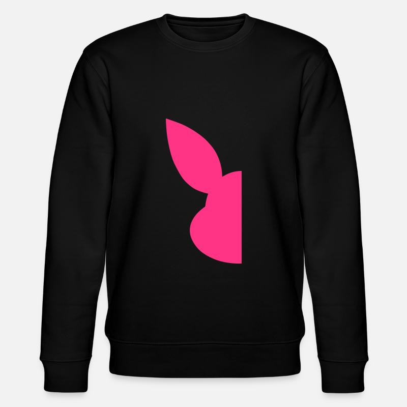 Half Silhouette Face Rabbit - Stanley/Stella CHANGER Unisex Organic Sweatshirt - black