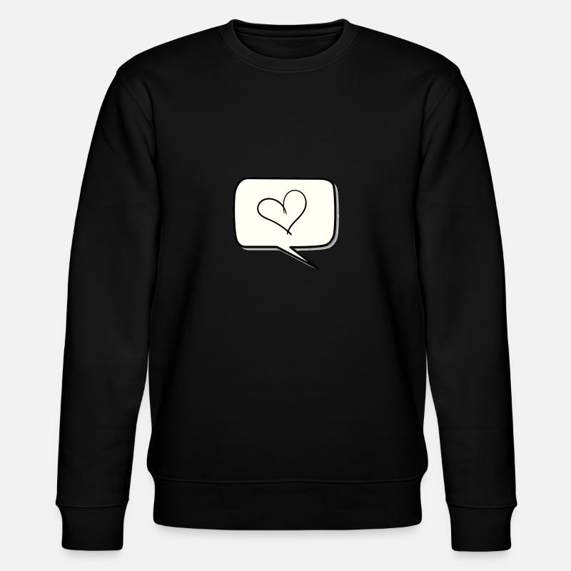 Sprechblase - Stanley/Stella Unisex Bio-Sweatshirt CHANGER  - Schwarz