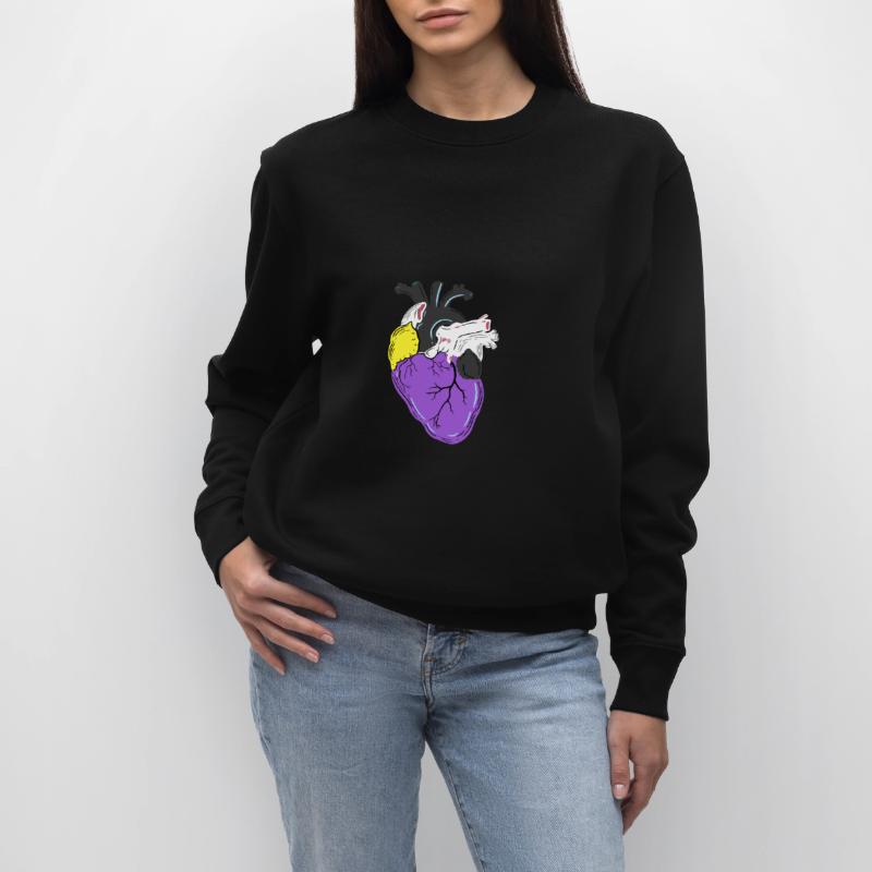 Nonbinary Pride Herz Nonbinary Pride Stanley/Stella Unisex Bio-Sweatshirt CHANGER 