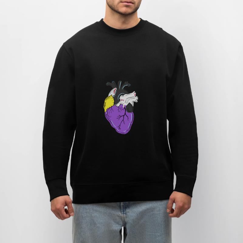 Nonbinary Pride Heart Nonbinary Pride Stanley/Stella CHANGER Unisex Organic Sweatshirt