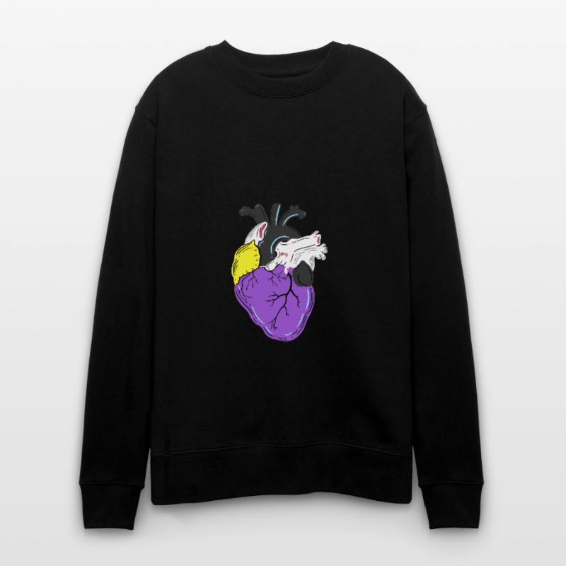 Nonbinary Pride Heart Nonbinary Pride Stanley/Stella CHANGER Unisex Organic Sweatshirt