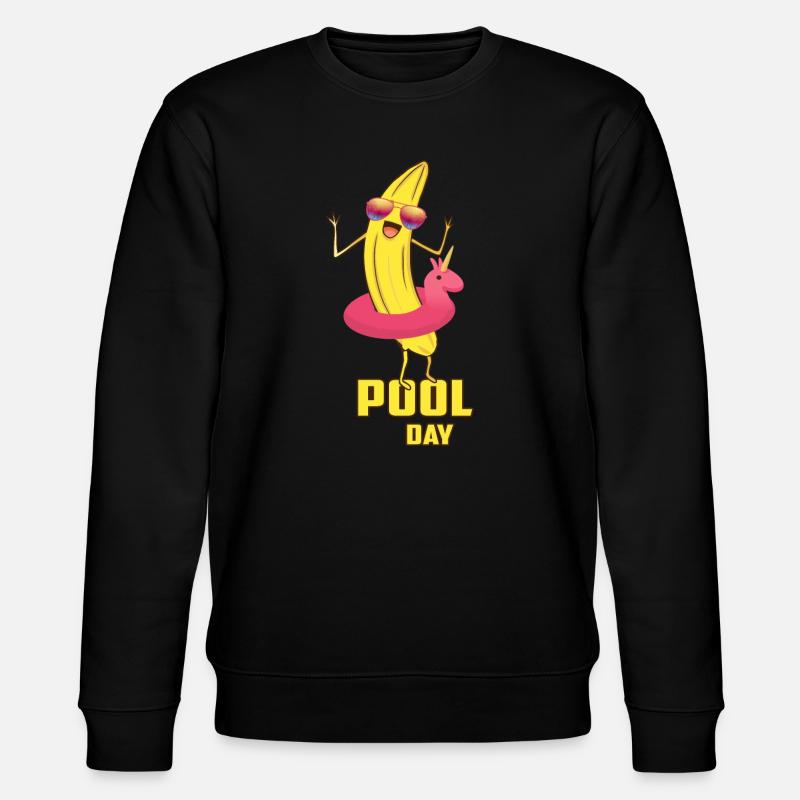 Coole Pool Banane - Stanley/Stella Unisex Bio-Sweatshirt CHANGER  - Schwarz