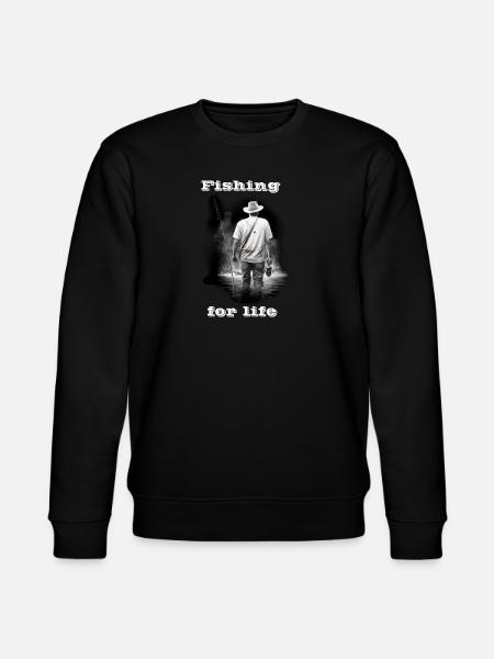 Fishing for life white - Stanley/Stella CHANGER Unisex Organic Sweatshirt - black