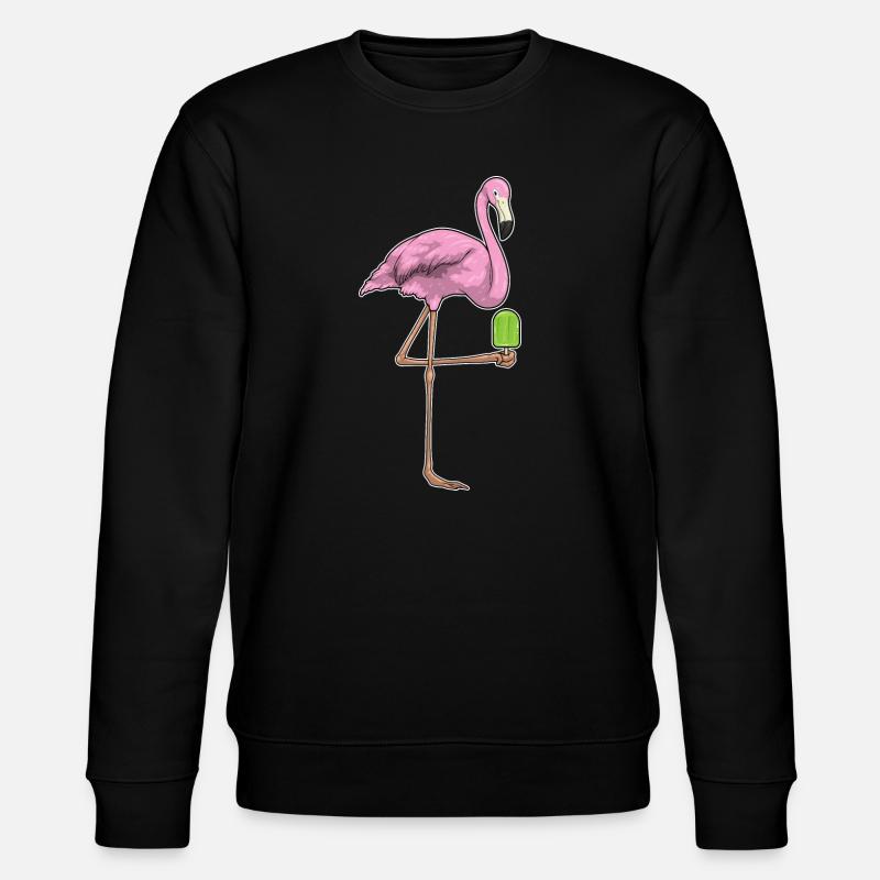 Flamingo Popsicles - Stanley/Stella CHANGER Unisex Organic Sweatshirt - black