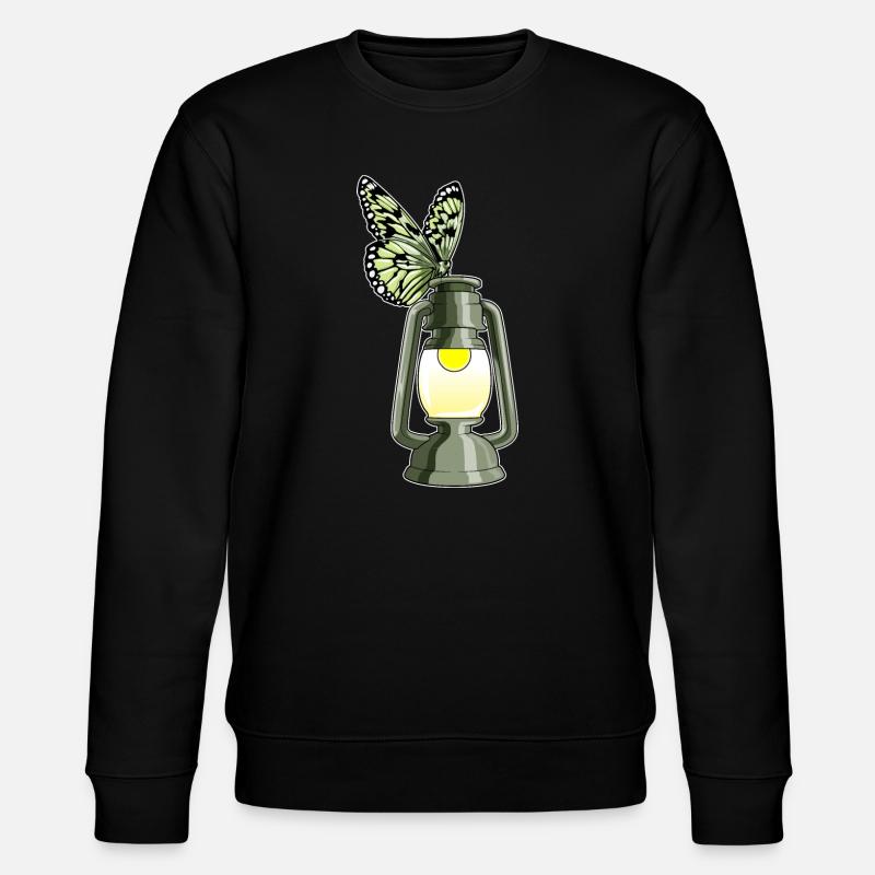 Schmetterling Laterne - Stanley/Stella Unisex Bio-Sweatshirt CHANGER  - Schwarz