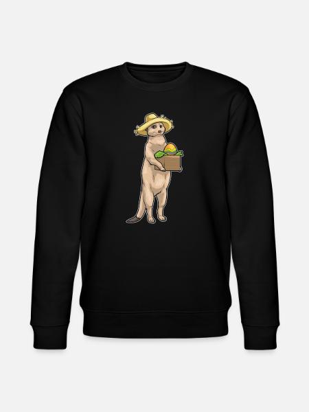 Erdmännchen Ostern Landwirt - Stanley/Stella Unisex Bio-Sweatshirt CHANGER - Schwarz