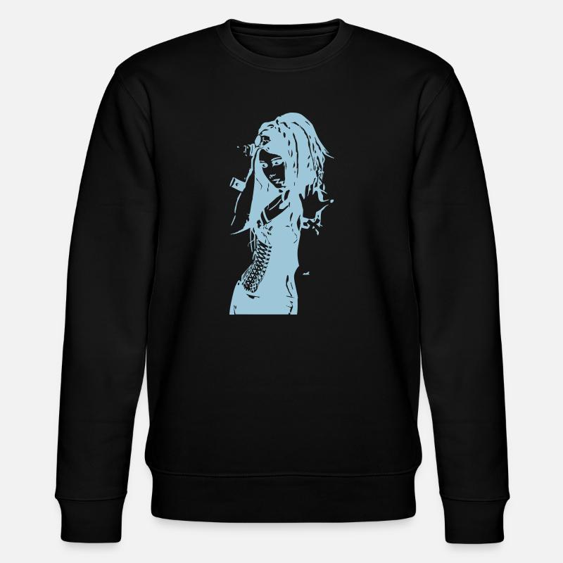 Blaue Silhouette - Stanley/Stella Unisex Bio-Sweatshirt CHANGER  - Schwarz