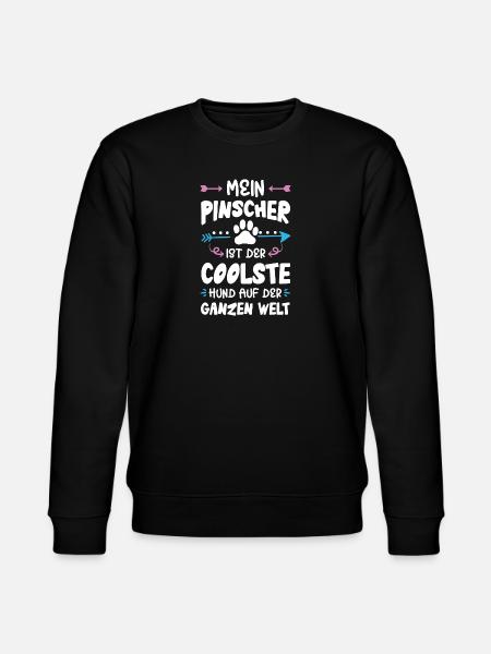 pinscher dog saying - Stanley/Stella CHANGER Unisex Organic Sweatshirt - black
