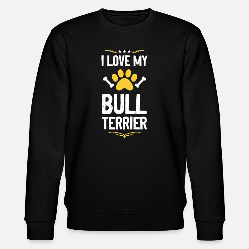 Bull Terrier Pride Paw Print - Stanley/Stella Unisex Bio-Sweatshirt CHANGER  - Schwarz