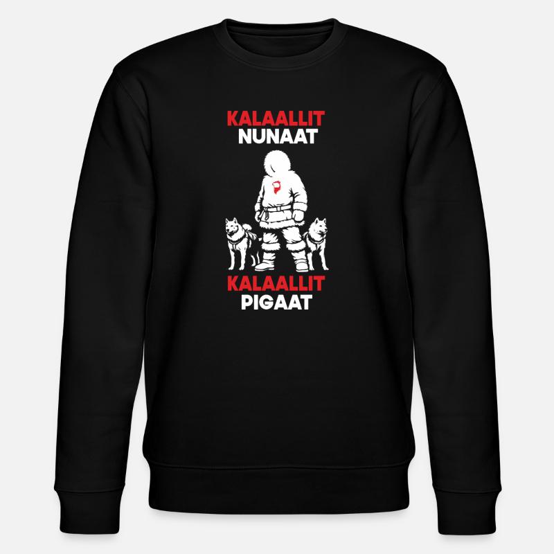 Grönland Design - Kalaallit Nunaat - Stanley/Stella Unisex Bio-Sweatshirt CHANGER - Schwarz
