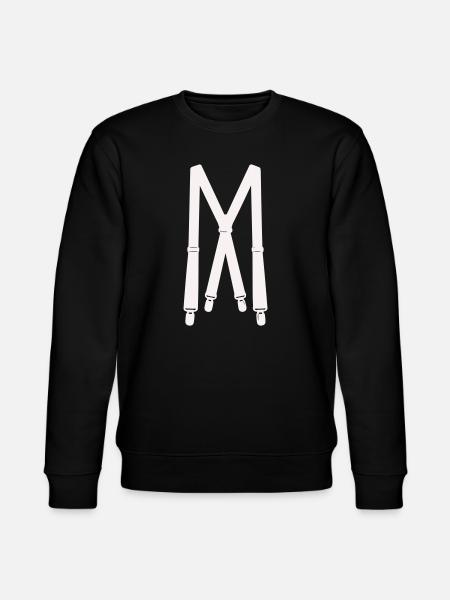 White suspenders illustration - Stanley/Stella CHANGER Unisex Organic Sweatshirt - black