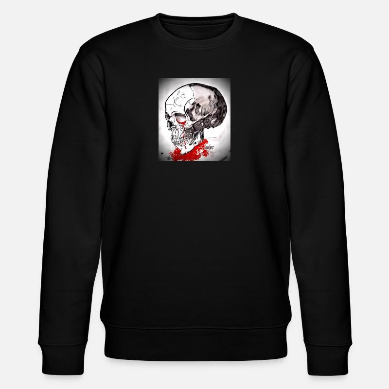 Croquis du Crâne Sanglant - Sweat bio CHANGER Stanley/Stella Unisexe - noir
