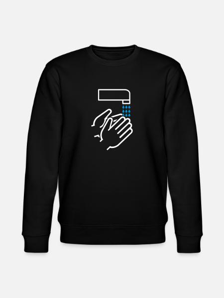 Lavez-vous les mains - Sweat bio CHANGER Stanley/Stella Unisexe - noir